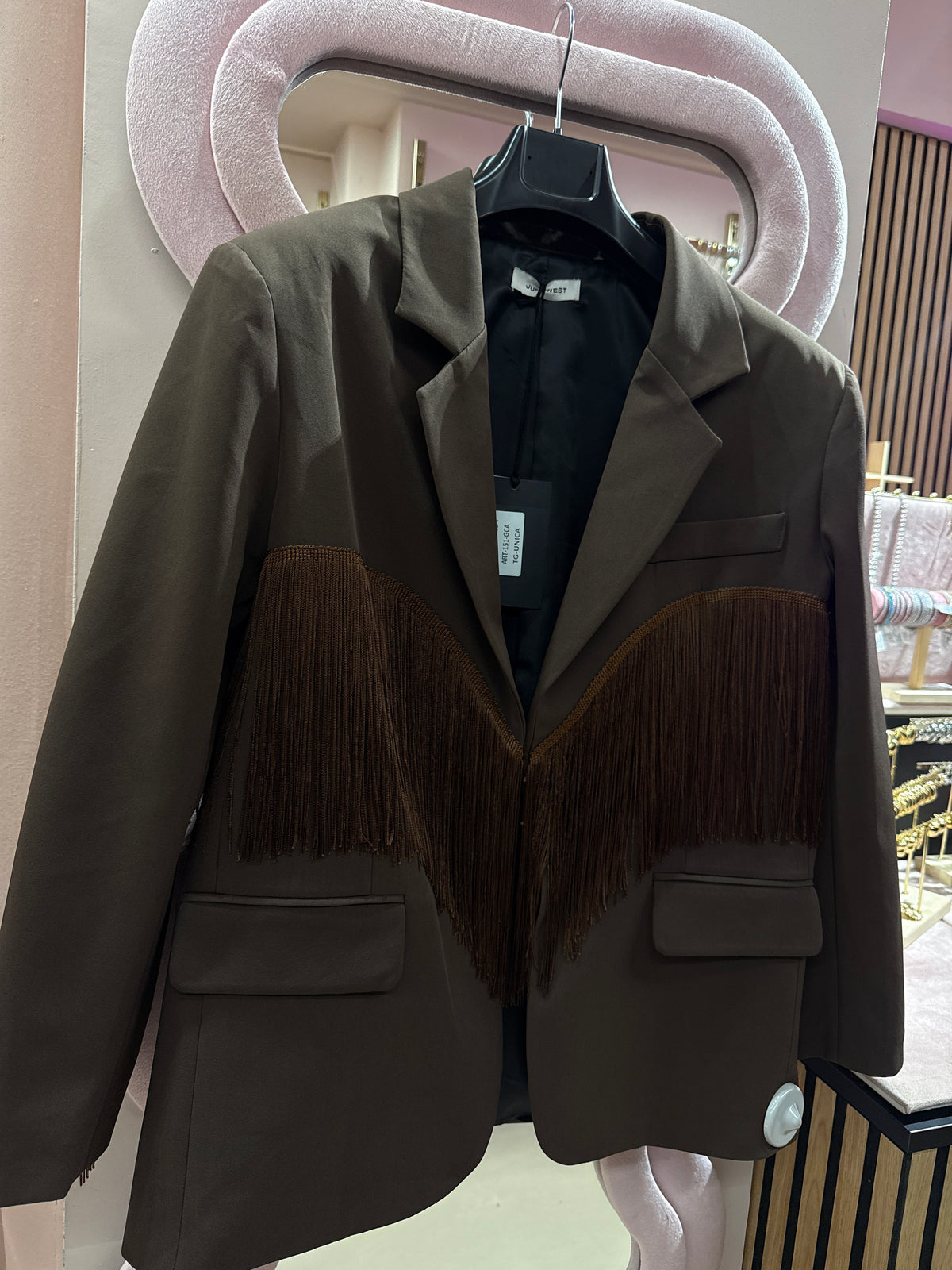 blazer sartoriale caramello