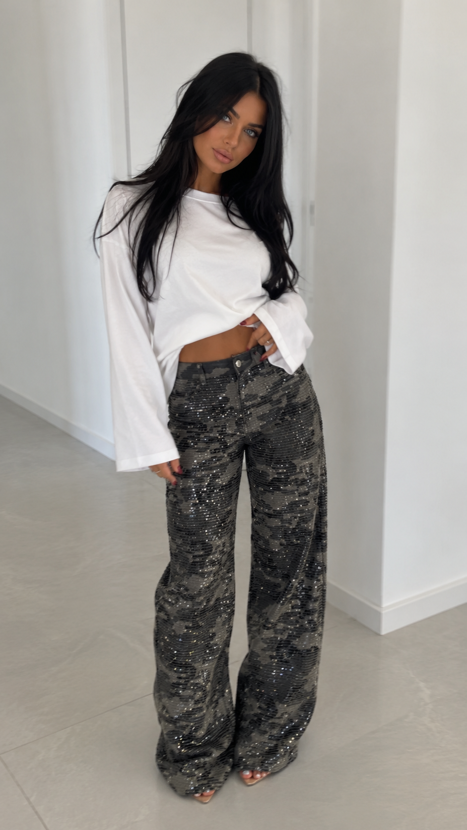 Jeans militare brillo