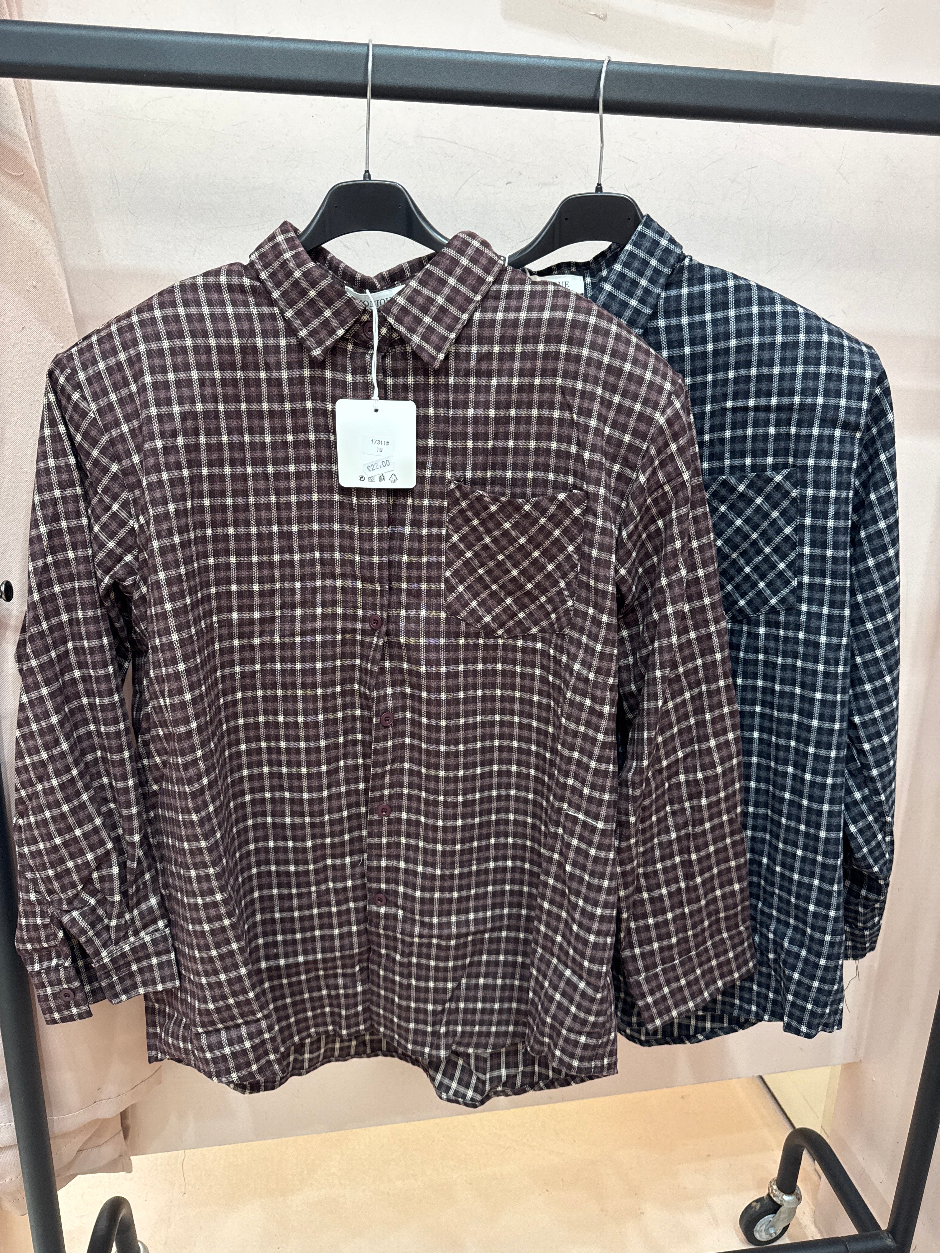 Camicia scozzese oversize
