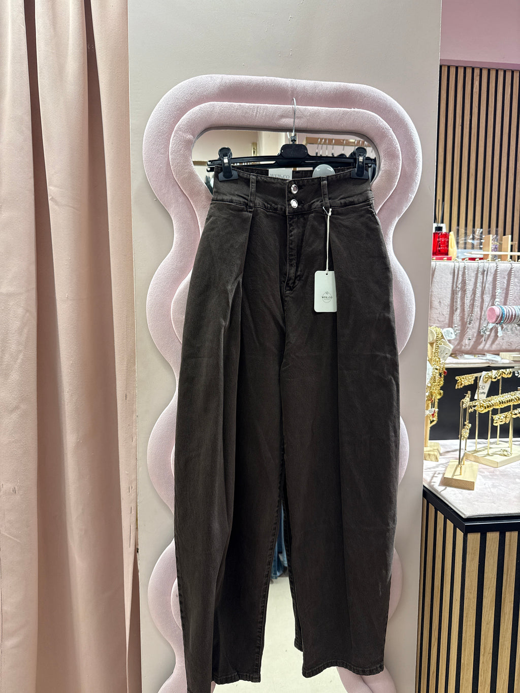 Jeans baggy marroni
