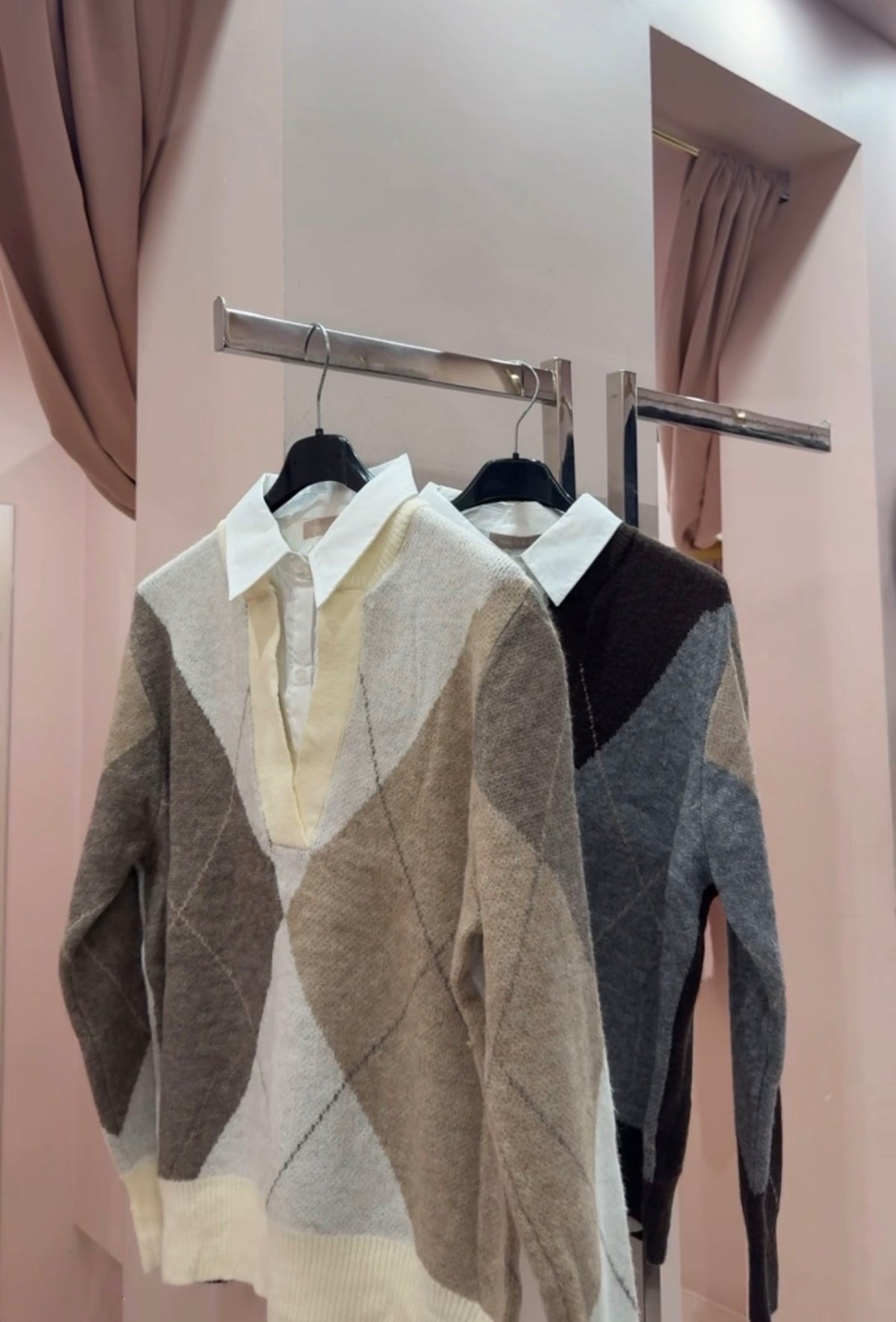 Maglione rombi 2 colori
