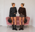 Biker boots nero e cioccolato
