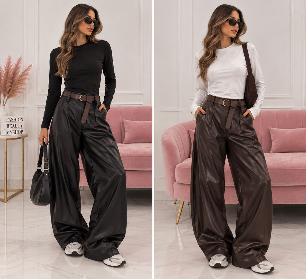Panta baggy eco pelle