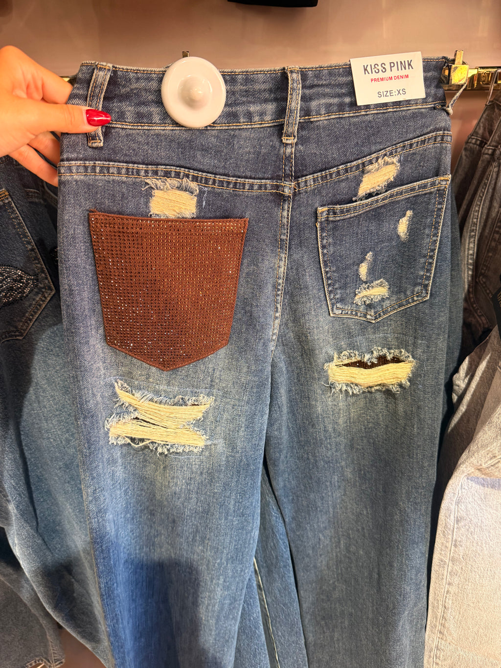 Jeans tasca marrone